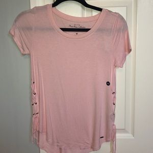 Pink short sleeved shirt